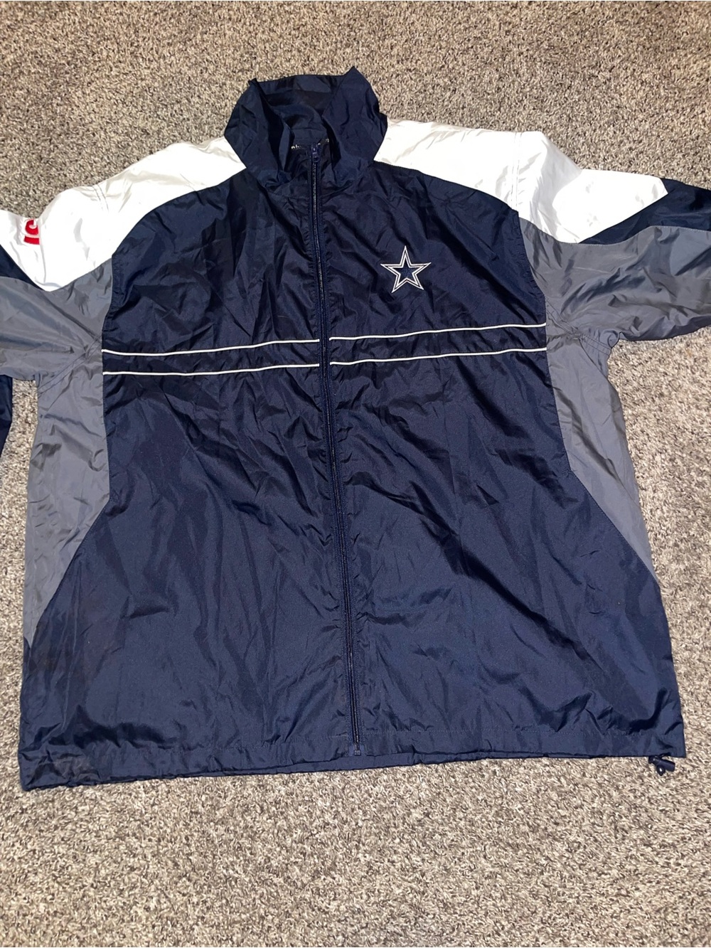 Dunbrooke Navy Blue, Gray & White Windbreaker Jacket with Star Logo